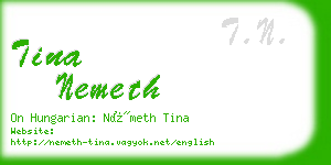 tina nemeth business card